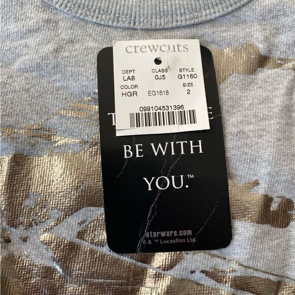 J. Crew Star Wars Crew Cuts X-Wing Sweatshirt NWT 2 - Picture 5 of 5